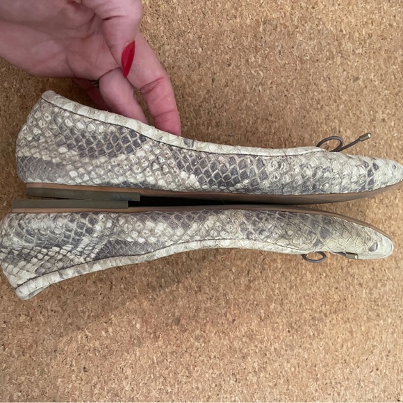Sam Edelman Felicia Ballet Flat Embossed Leather Python Snake Print Size 7 shoes - Picture 7 of 10